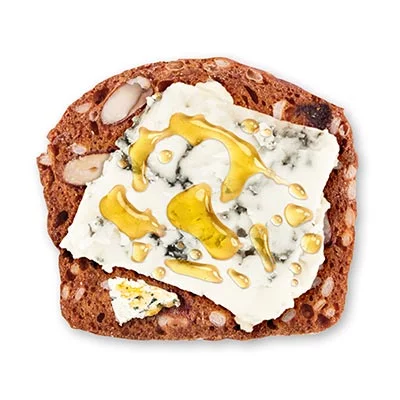Date & Almond with Blue Cheese & Honey Drizzle